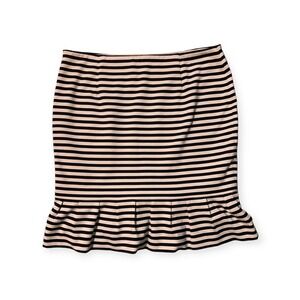 White House Black Market Fit and Flare Striped Skirt